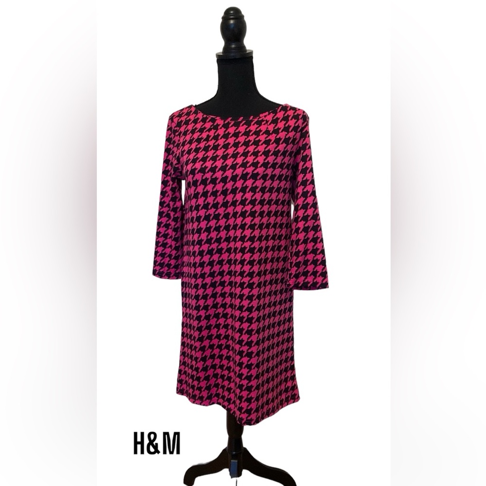 H&M • NWOT 🩷SUPER CUTE🩷 Retro 60’s Style Herringbone Dress • Size Small